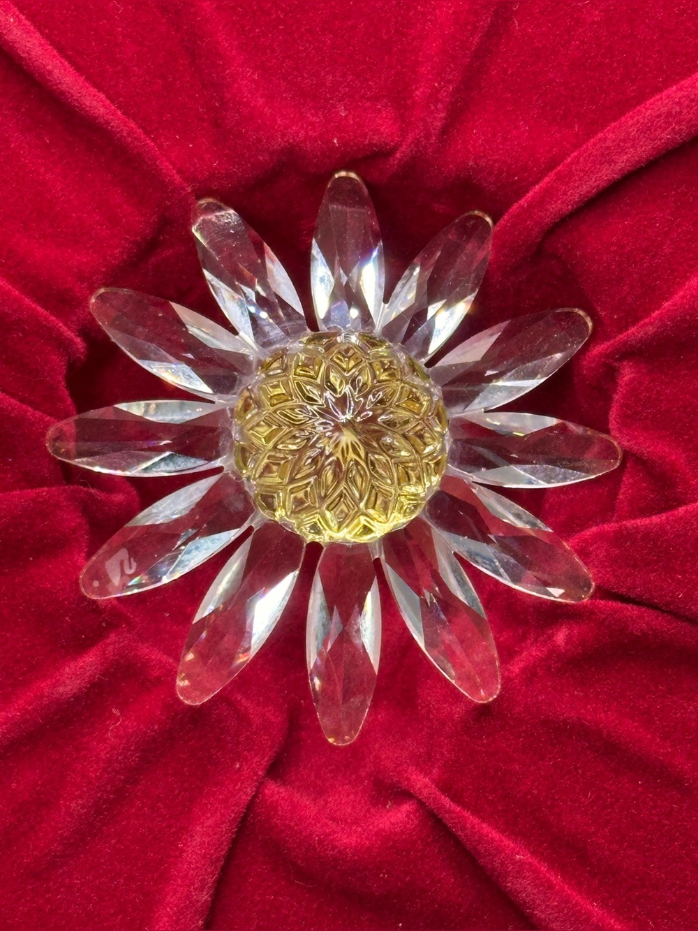 Swarovski Retired Yellow Marguerite Daisy figurine for the SWS